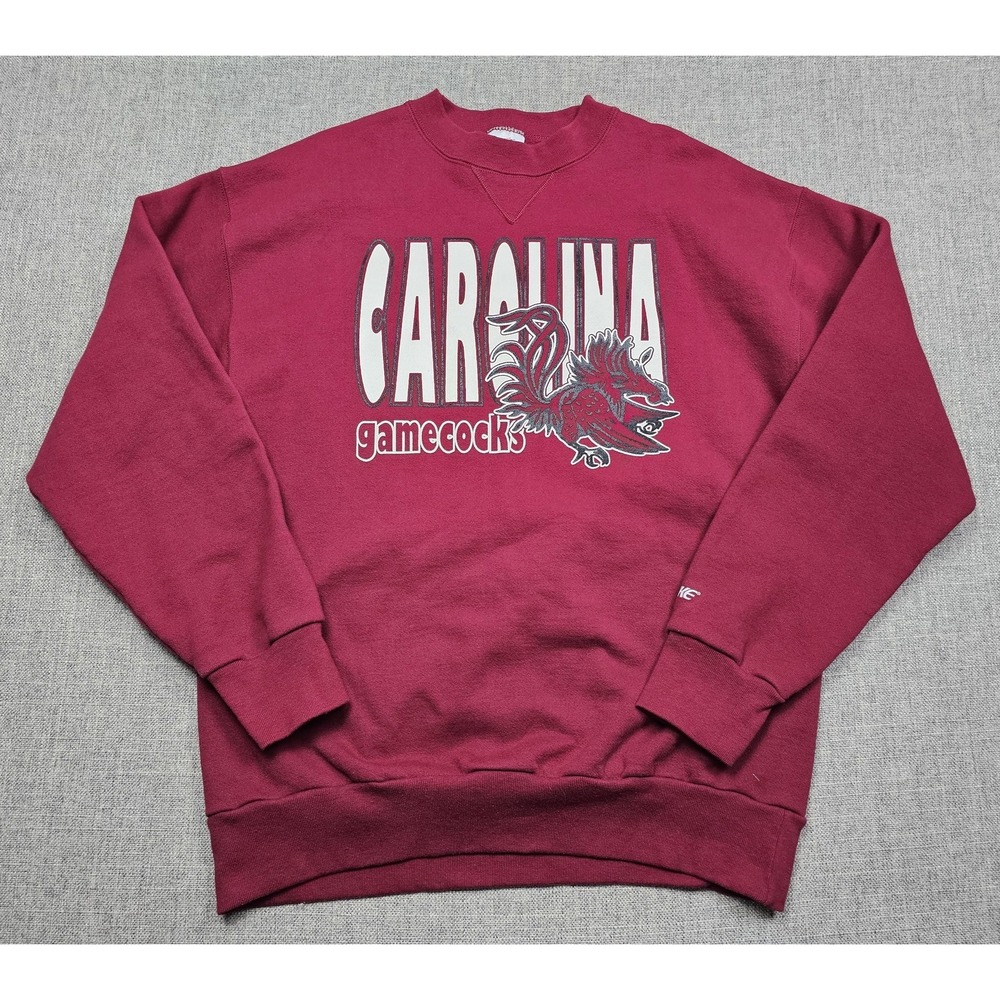 VTG South Carolina Gamecocks Sweatshirt Mens XL Red NCAA SEC Crewneck Bike USA